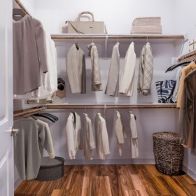 Spacious Closets with Custom Shelving Spacious Closets with Custom Shelving