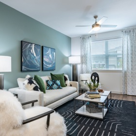 Wide open living areas flooded with natural light